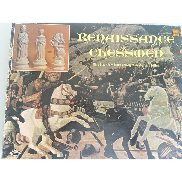 1959 RENAISSANCE CHESSMEN Chess Set 833 Board Booklet & Box BY E.S. LOWE Vintage - Picture 5 of 15